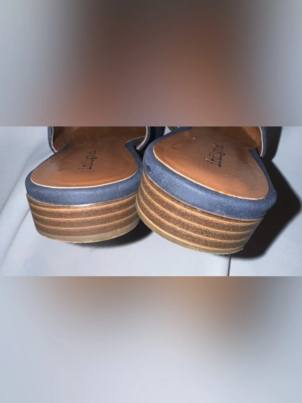 Indigo rd. Pointed Navy Slingback Flats, Size 8